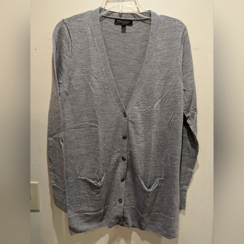 Banana Republic Gray Cardigan Sweater Size Large